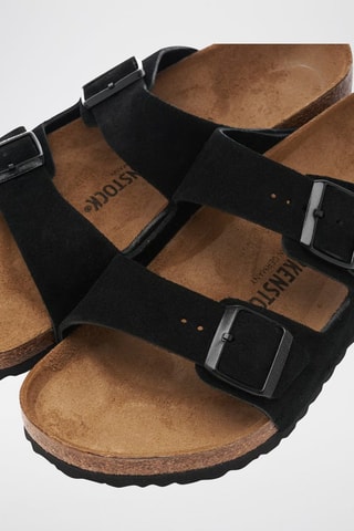 Nubuck Muiltjes Arizona - Zwart - Normale Breedte