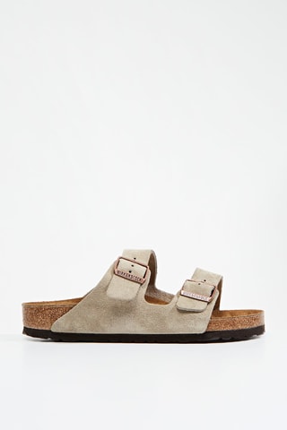 Nubuck Muiltjes Arizona - Taupe - Normale Breedte