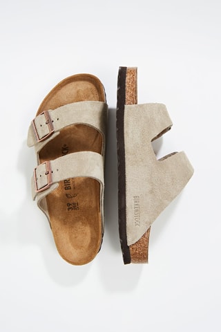 Nubuck Muiltjes Arizona - Taupe - Normale Breedte