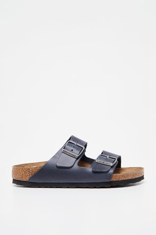 Leren Muiltjes Arizona - Marineblauw - Smal