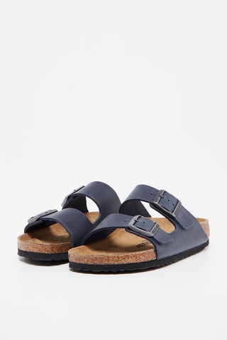 Leren Muiltjes Arizona - Marineblauw - Smal