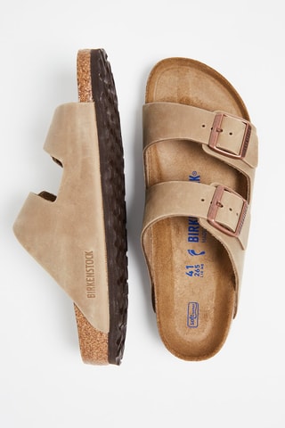Leren Muiltjes Arizona - Camel - Smal