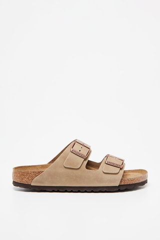 Leren Muiltjes Arizona - Camel - Smal