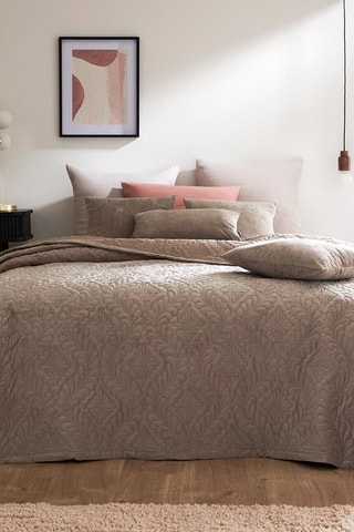 Couvre-lit Flower Taupe