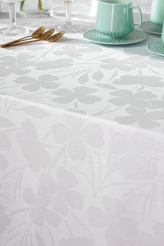Nappe rectangulaire Petit Chênes 
Blanc