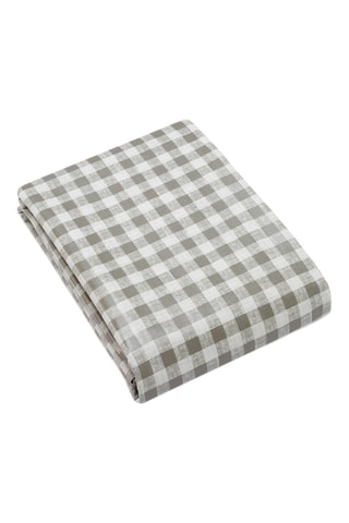 Nappe rectangulaire anti-tâche Carrés - Taupe - 140 x 250 cm