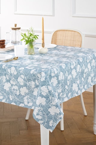 Nappe rectangulaire anti-tâche Éclat d'Azur - Bleu - 140 x 250 cm