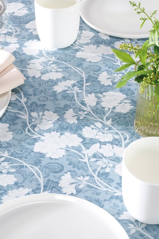 Nappe rectangulaire anti-tâche Éclat d'Azur - Bleu - 140 x 250 cm