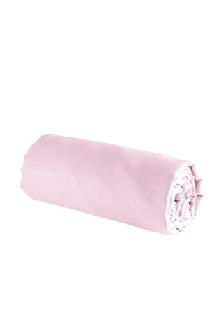 Drap-housse en satin de coton 79 fils/cm² Uni - Rose clair