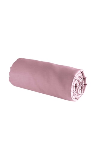 Drap-housse en satin de coton 79 fils/cm² Uni - Rose