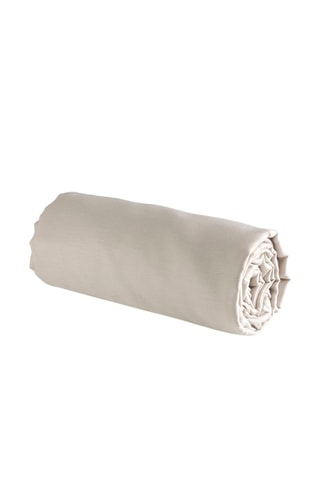 Drap-housse en satin de coton 79 fils/cm² Uni - Beige