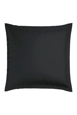 2 taies d'oreiller en satin de coton 80 fils/cm² - Noir