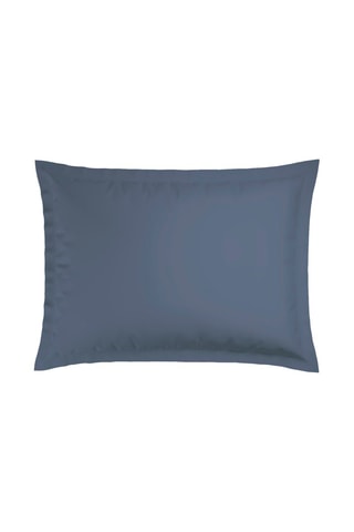 2 taies d'oreiller en satin de coton 79 fils/cm² Dobby Stripe - Bleu
