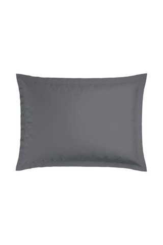 2 taies d'oreiller en satin de coton 79 fils/cm² Dobby Stripe - Gris foncé