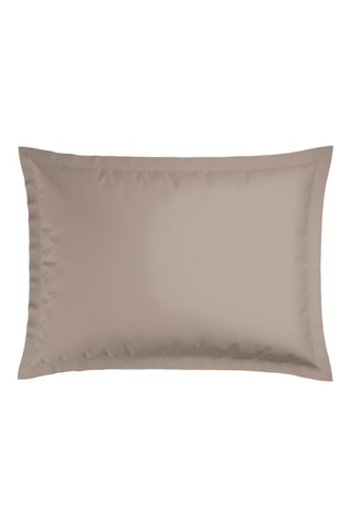 2 taies d'oreiller en satin de coton Nice Taupe - 50 x 70 cm
