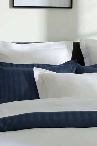 2 taies d'oreiller en satin de coton Nice Blanc - 50 x 70 cm