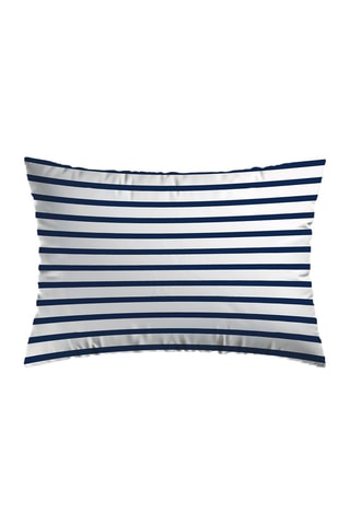 2 taies d'oreiller en satin de coton 80 fils/cm² Lena - Bleu