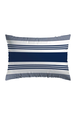 2 taies d'oreiller en satin de coton 80 fils/cm² Lena - Bleu