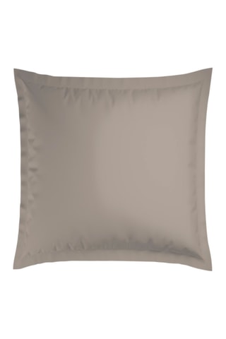 2 taies d'oreiller en satin de coton 80 fils/cm² Nice - Taupe