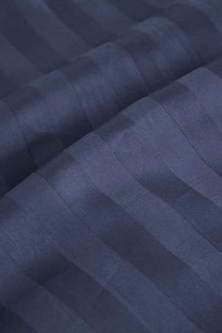 Taie d'oreiller en satin de coton Jacquard Bleu foncé - 50 x 70 cm