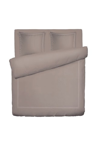 Parure de couette en satin de coton 80 fils/cm² Nice Taupe
