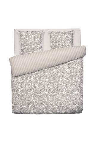 Parure de couette en satin de coton 79 fils/cm² Damask Floralia - Taupe