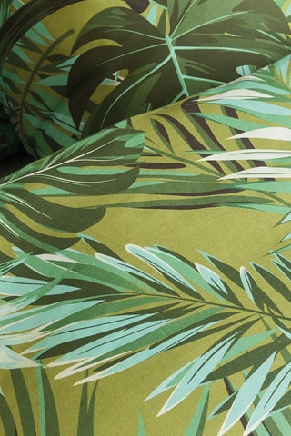 Parure de couette en satin de coton 79 fils/cm² Tropical - Vert clair