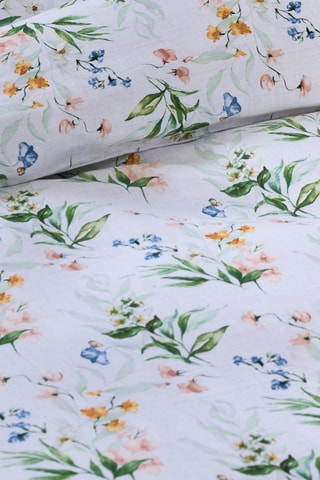 Parure de couette en satin de coton 79 fils/cm² Belle de Nuit - Blanc