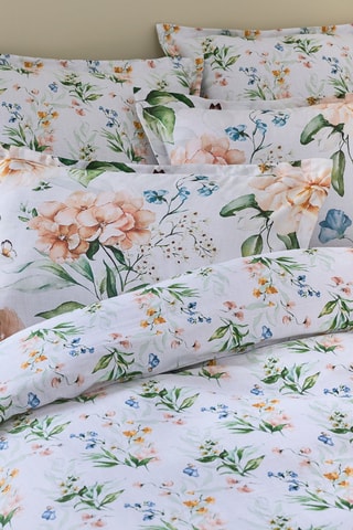 Parure de couette en satin de coton 79 fils/cm² Belle de Nuit - Blanc