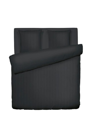 Parure de couette en satin de coton 80 fils/cm² - Noir