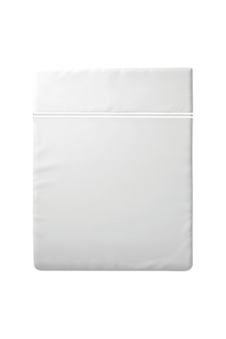 Drap plat en satin de coton 80 fils/cm² Nice - Blanc
