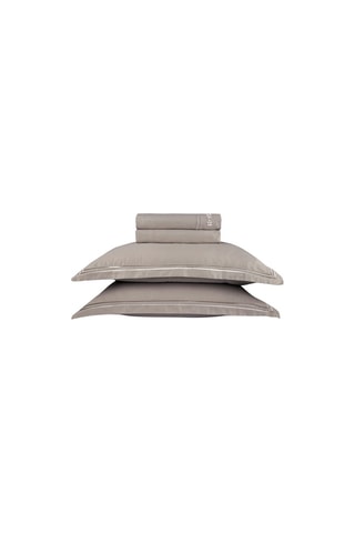 Parure de draps satin de coton 80 fils/cm² Nice - Taupe