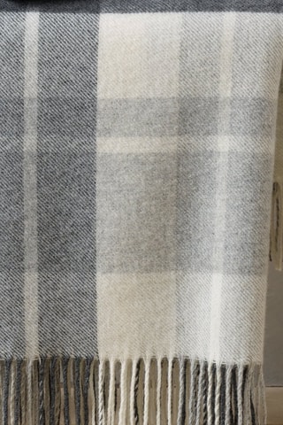 Plaid Tartan Gris et blanc - 130 x 170 cm