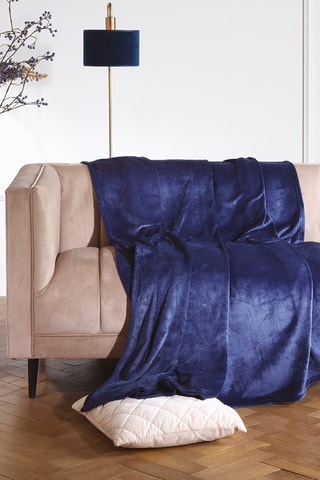Maxi plaid Diamond Bleu foncé - 180 x 220 cm