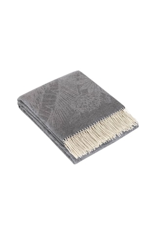 Plaid en laine et cachemire Illusion tropicale -
Gris - 130 x 180 cm