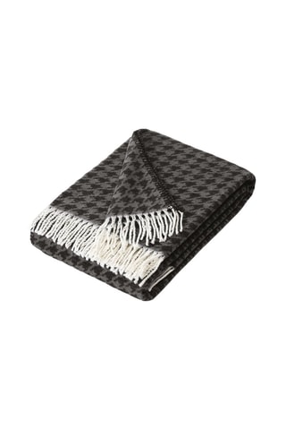 Plaid Pied-de-Poule Noir et gris foncé - 130 x 170 cm