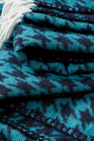 Plaid Pied-de-Poule Bleu - 130 x 170 cm