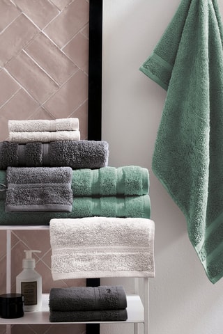 2 draps de douche Blanc - 70 x 140 cm