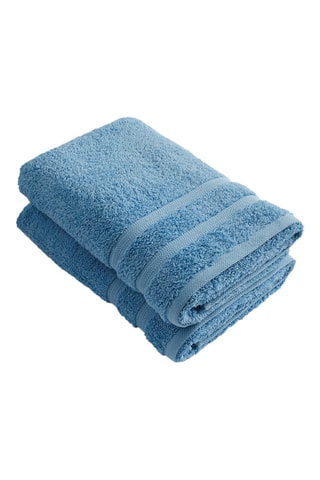 2 draps de douche Bleu clair - 70 x 140 cm