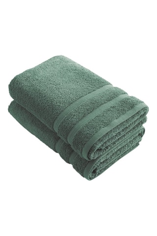 2 draps de douche Vert - 70 x 140 cm
