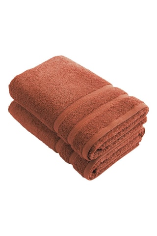 2 draps de douche Terracotta - 70 x 140 cm