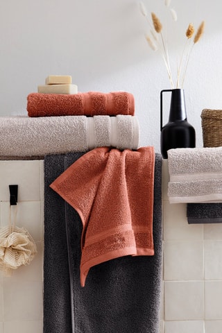 2 draps de douche Terracotta - 70 x 140 cm