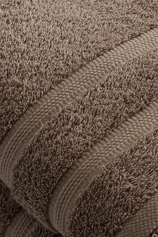 2 draps de douche Taupe - 70 x 140 cm