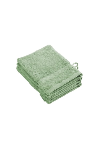4 gants de toilette Vert clair