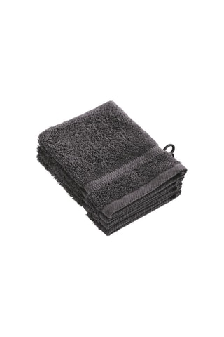 4 gants de toilette Gris foncé