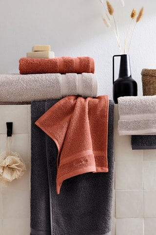 4 gants de toilette Terracotta