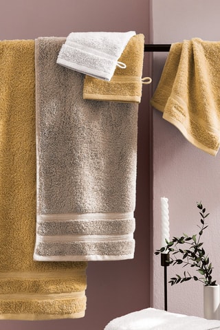 4 gants de toilette Blanc