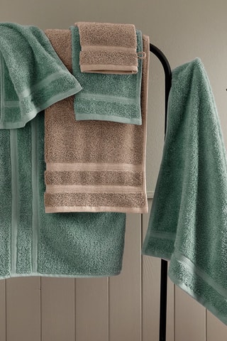 4 gants de toilette Taupe