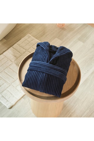 Peignoir Jacquard - Bleu foncé