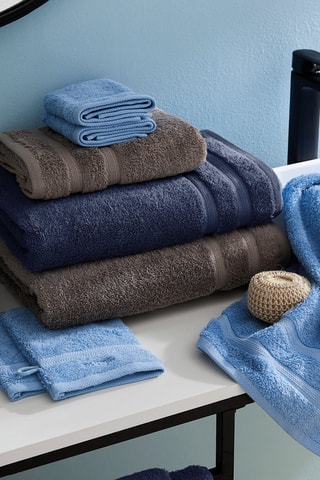 2 draps de douche Bleu foncé - 70 x 140 cm